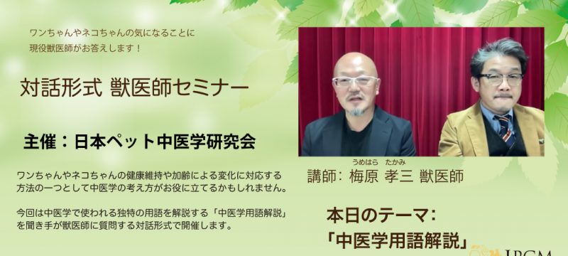 飼い主様向け　オンライン中医学セミナーを開催しました