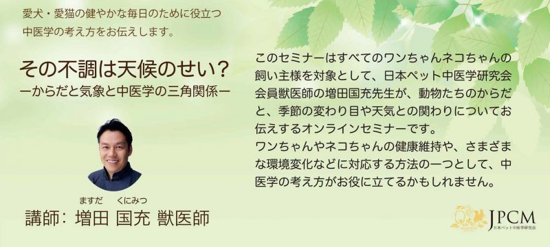 飼い主様向け　オンライン中医学セミナーを開催しました